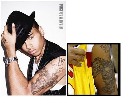 chris brown tattoos