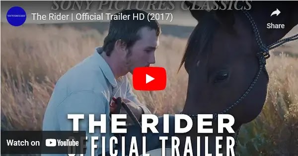 Brady Jandreau near a horse in the YOuTube cover of the trailer of The Rider