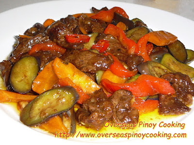 Beef and Eggplant Stirfry with Oyster Sauce