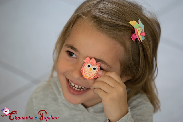 Barrette enfant anti-glisse chouette été