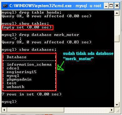 Membuat Database Menggunakan CMD dan XAMPP LA lab TI