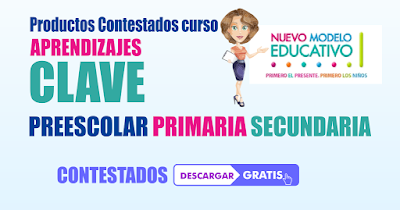 Productos Contestados Curso Aprendizaje Clave Preescolar, Primaria, Secundaria