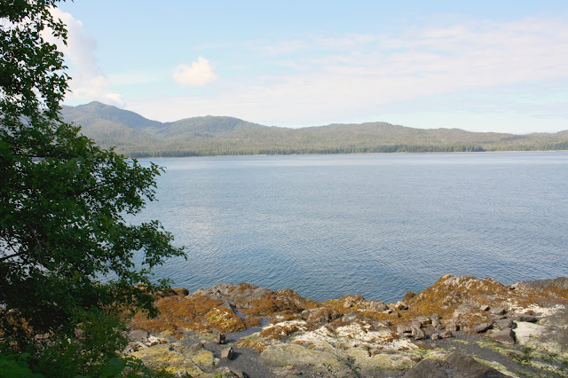 Natural scenery at Totem Bight in Ketchikan, Alaska.