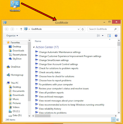 Mungkin banyak yang belum tahu apa itu yang disebut dengan  Cara Mengaktifkan God Mode Pada Windows 7 dan 8