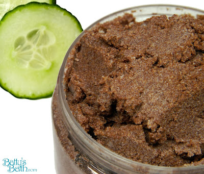 Cucumber Body Scrub made with apricot shells