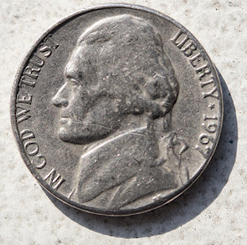 Obverse of 1967 Nickel, Jefferson