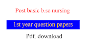 Post basic b.sc nursing 1st year question papers