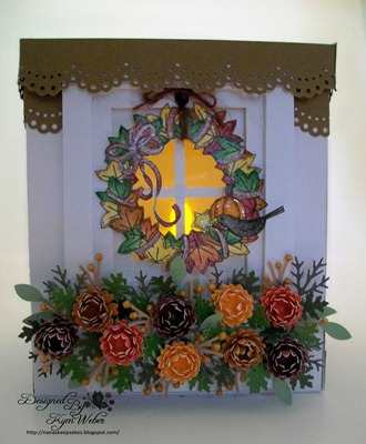 Fall Wreath Window Luminaria