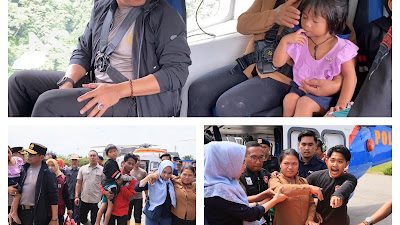 Saat Salurkan Bantuan Via Udara Di Luwu, Kapolda Sulsel Berhasil Evakuasi  Ibu Hamil 9 Bulan
