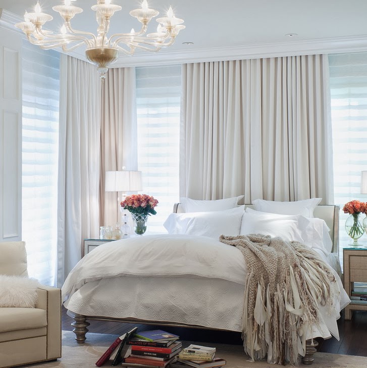 White Bedroom with Curtains