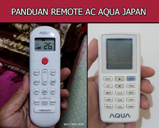 fungsi tombol remote ac aqua japan