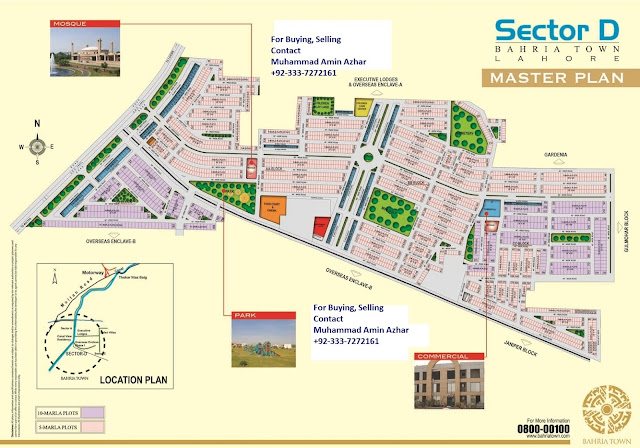 bahria town lahore sector d map