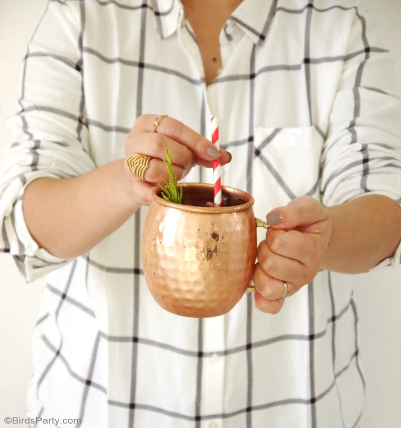 Recette Cocktail Moscow Mule à la Grenade - un recette facile te rapide et délicieuse pour les apéros de Noel et de fin d'année! by BirdsParty.fr @birdsparty #cocktail #moscowmule #recettes #apero #recettenoel #aperonoel