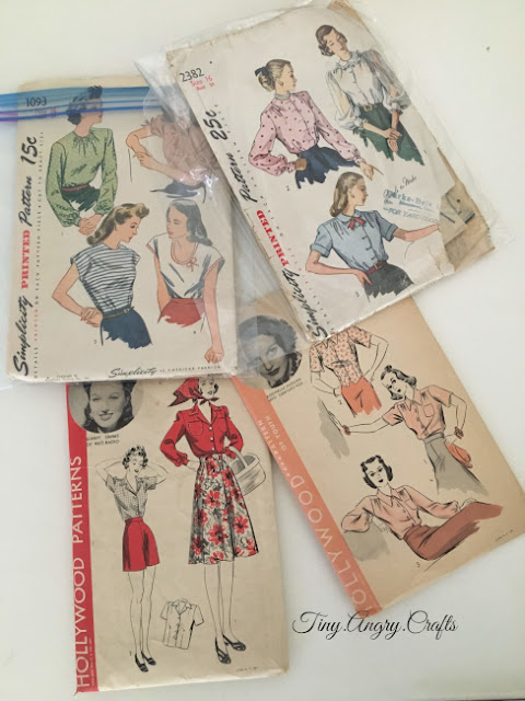 1940s, 1950s, vintage sewing patterns