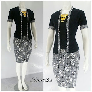 Model Kebaya Batik Santika Modern