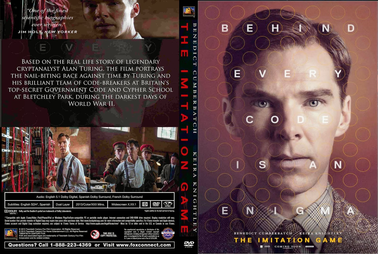 The Imitation Game (2014) - DVD Cover Movie