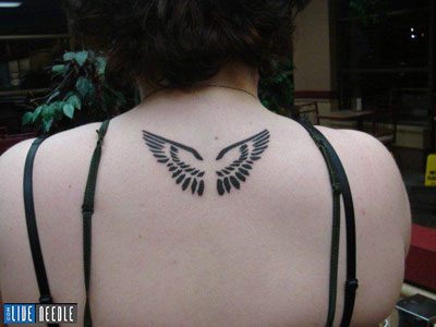 small angel wing tattoos design