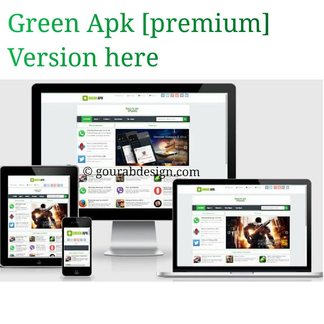 Green apk android app blogger template