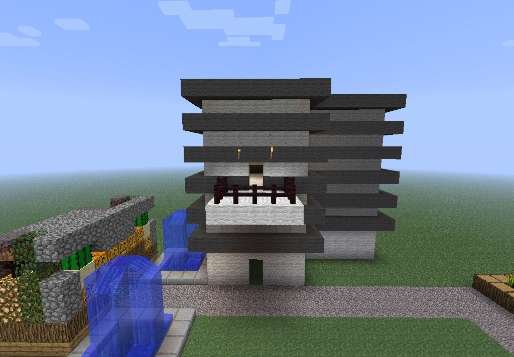  Desain  Rumah  Modern Simple Di Minecraft 