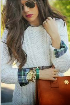 Stylish White Sweater With Black Shades