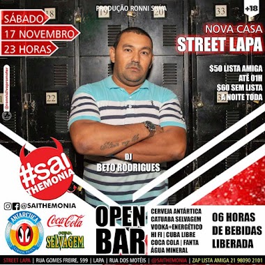 17/11 - SÁBADO -  #SAITHEMONIA & LAPA BEAR - 23:00 HS