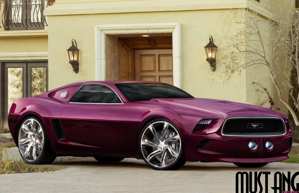 Ford Mustang Purple Concept Car 2014. it is pretty car.