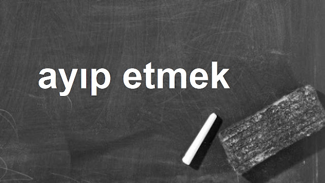 ayıp etmek