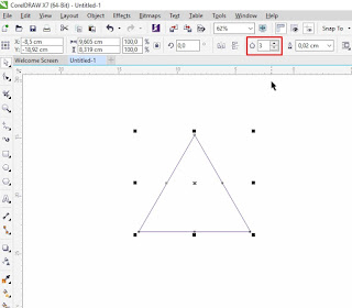 Cara cepat membuat Segitiga dengan CorelDRAW