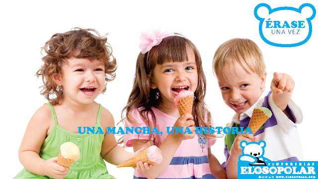 Niños y manchas de helado