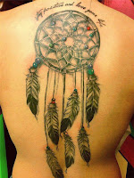 dreamcatcher tattoo back