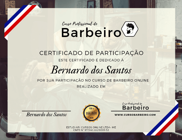 Curso Barbeiro Profissional Online Certificado