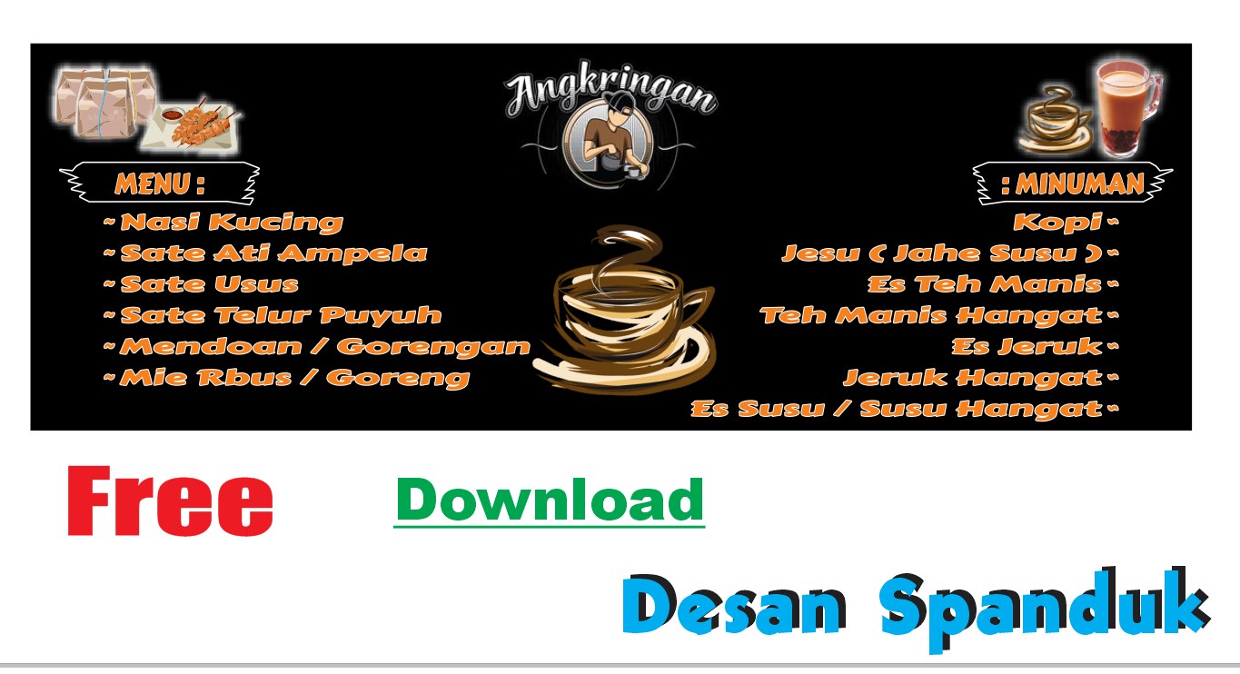 Download Desain Banner Spanduk ANGKRINGAN Dengan Format CDR,SVG,AI,EPS