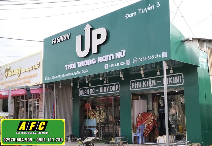 Làm bảng hiệu Shop thời trang đẹp tại Phú Quốc