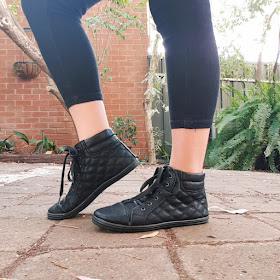 High top quilted sneakers | Almost Posh