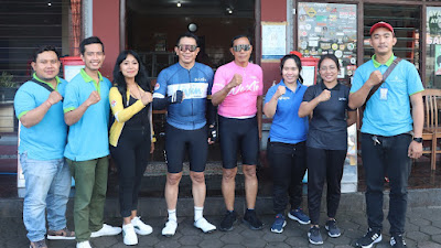 Kapolda Bali Berpartisipasi Dalam Event WeXtra (Gowes ) Bank Mandiri Di Jembrana 