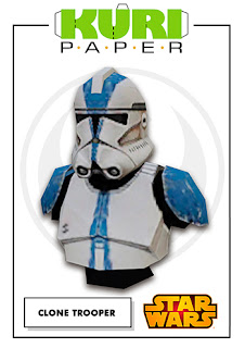 Kuri Paper - Busto Clone Trooper papercraft