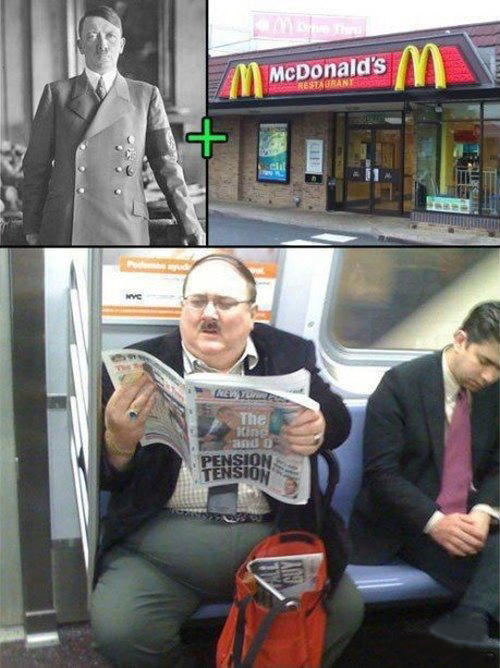 fat Adolf Hitler Plus McDonald