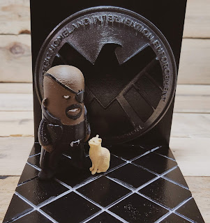 Nick Fury Agent of Shield 3d Printed Diorama