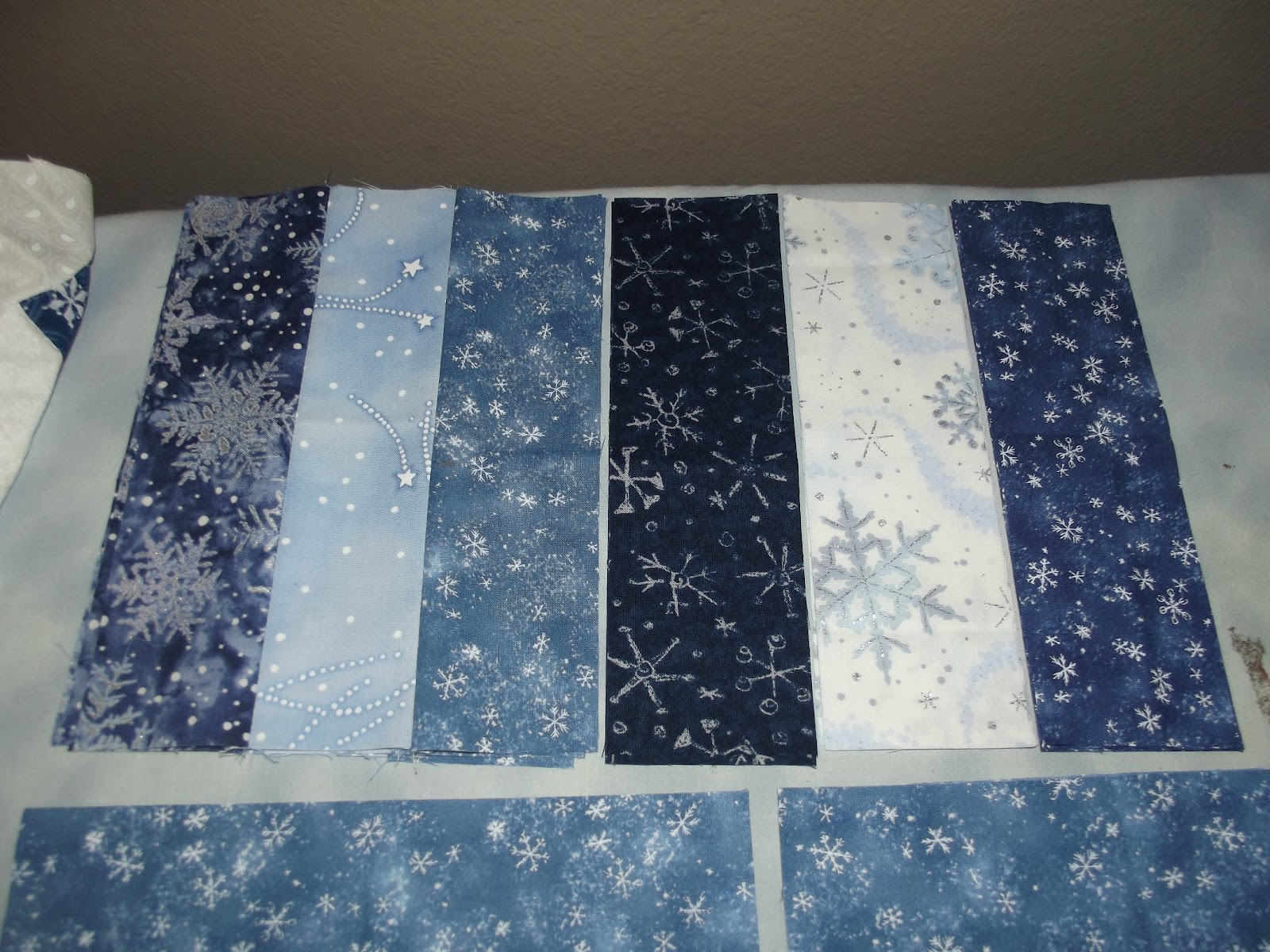 So . . . the borders on my Blue Stars quilt will have a deep navy blue ...