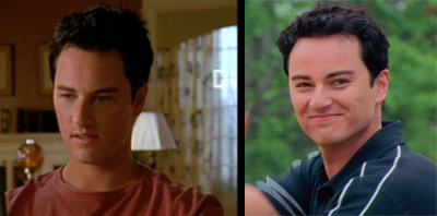 Jack McPhee in the first episode of season 6 on the left and the final episode on the right