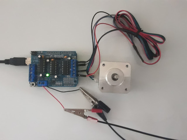 Interfacing Stepper Motor with Motor Shield and Arduino