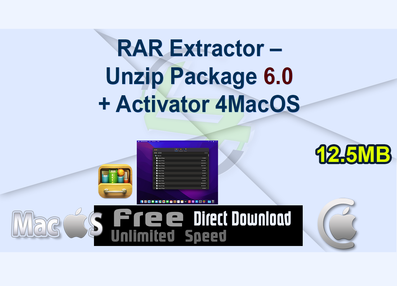 RAR Extractor – Unzip Package 6.0 + Activator 4MacOS