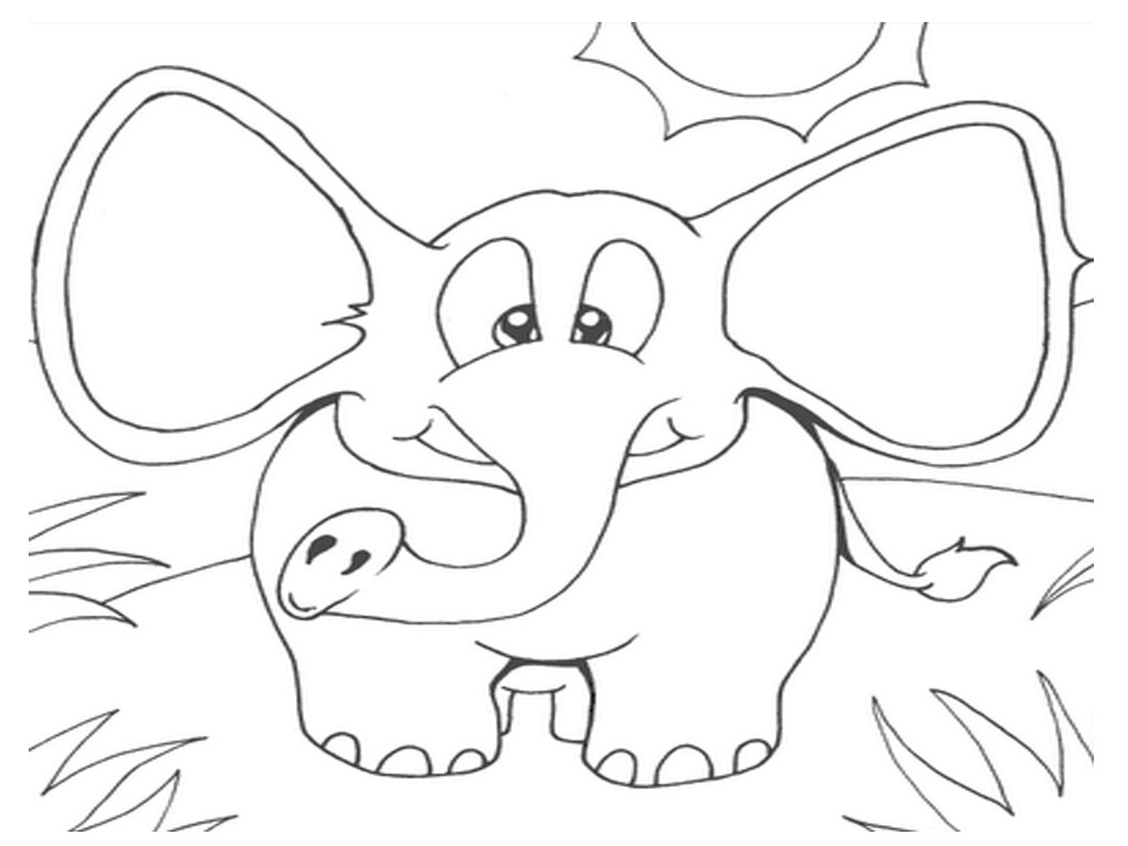 Elephants Coloring Pages Realistic