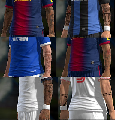 Pack de Tattoos v3 - PES 2013