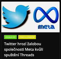 Twitter hrozí žalobou společnosti Meta kvůli spuštění Threads - AzaNoviny