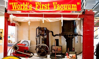 American Ives McGuffney patented the world's first vacuum cleaner