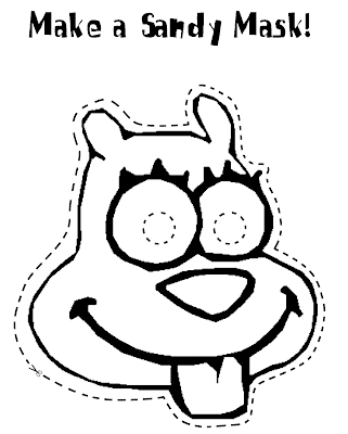 Spongebob Coloring Pages Free on Face Masks For You To Print And Color   There S Sandy And Mr Crab