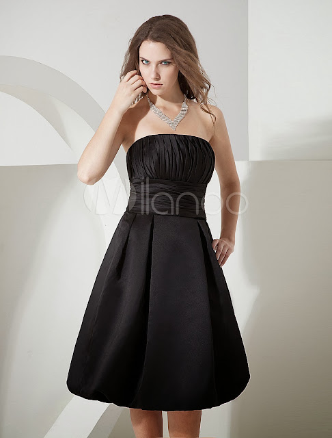 China Wholesale Clothes - Fabulous Strapless Pleated Wrapped Satin Prom Homecoming Dress