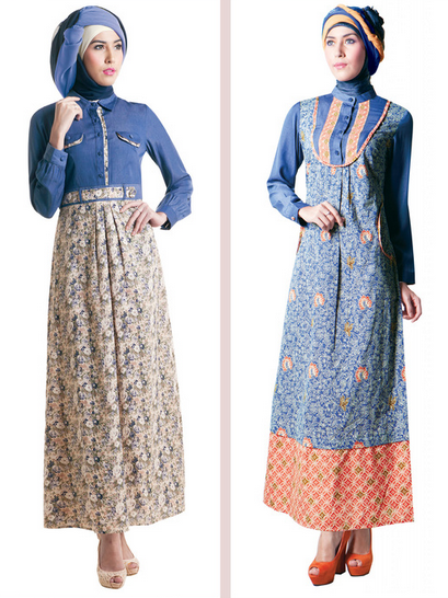 10 Contoh Baju Muslim Batik Modern 2015