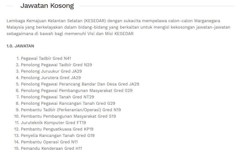 Lembaga Kemajuan Kelantan Selatan (KESEDAR) Buka ...